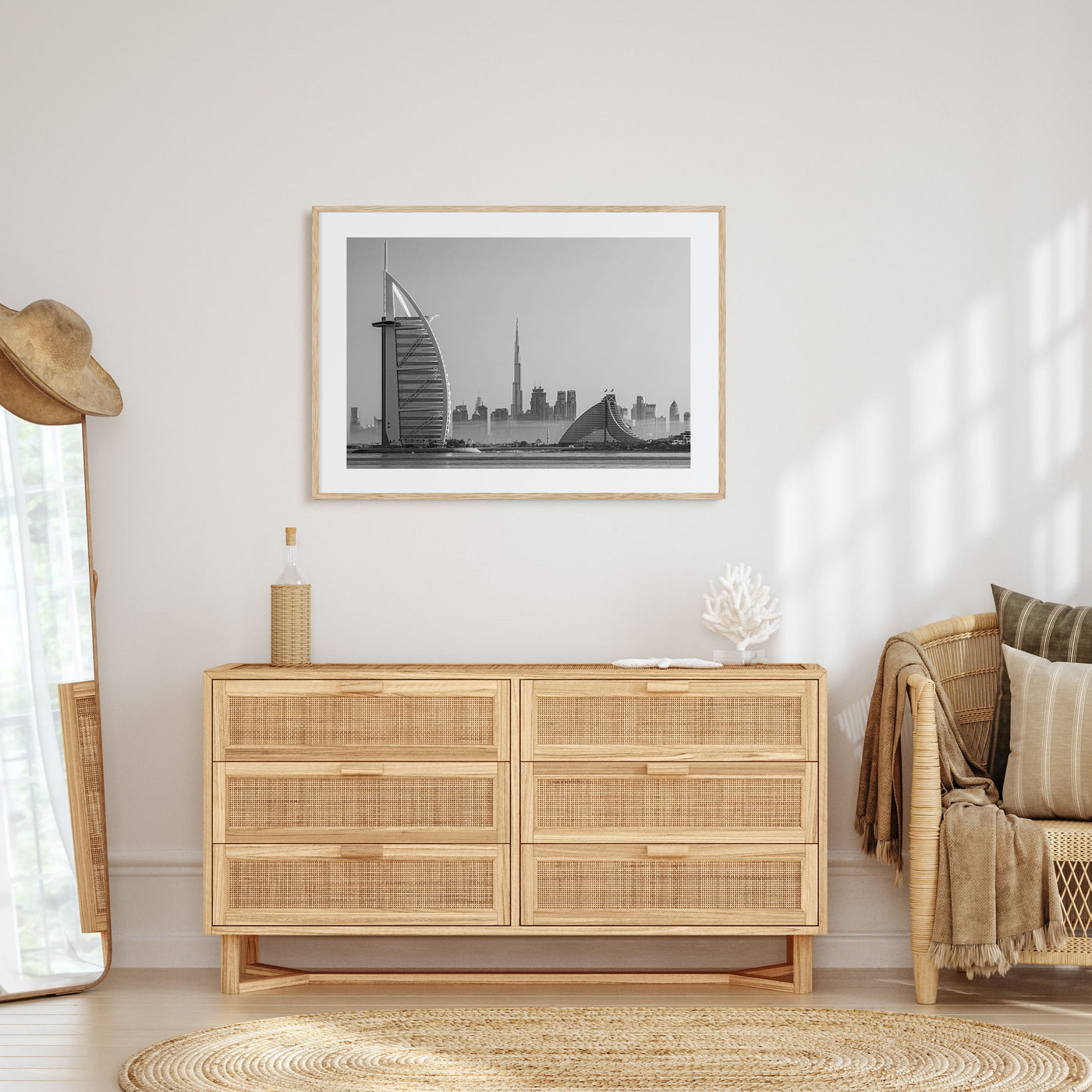Dubai Landscape B&W Poster