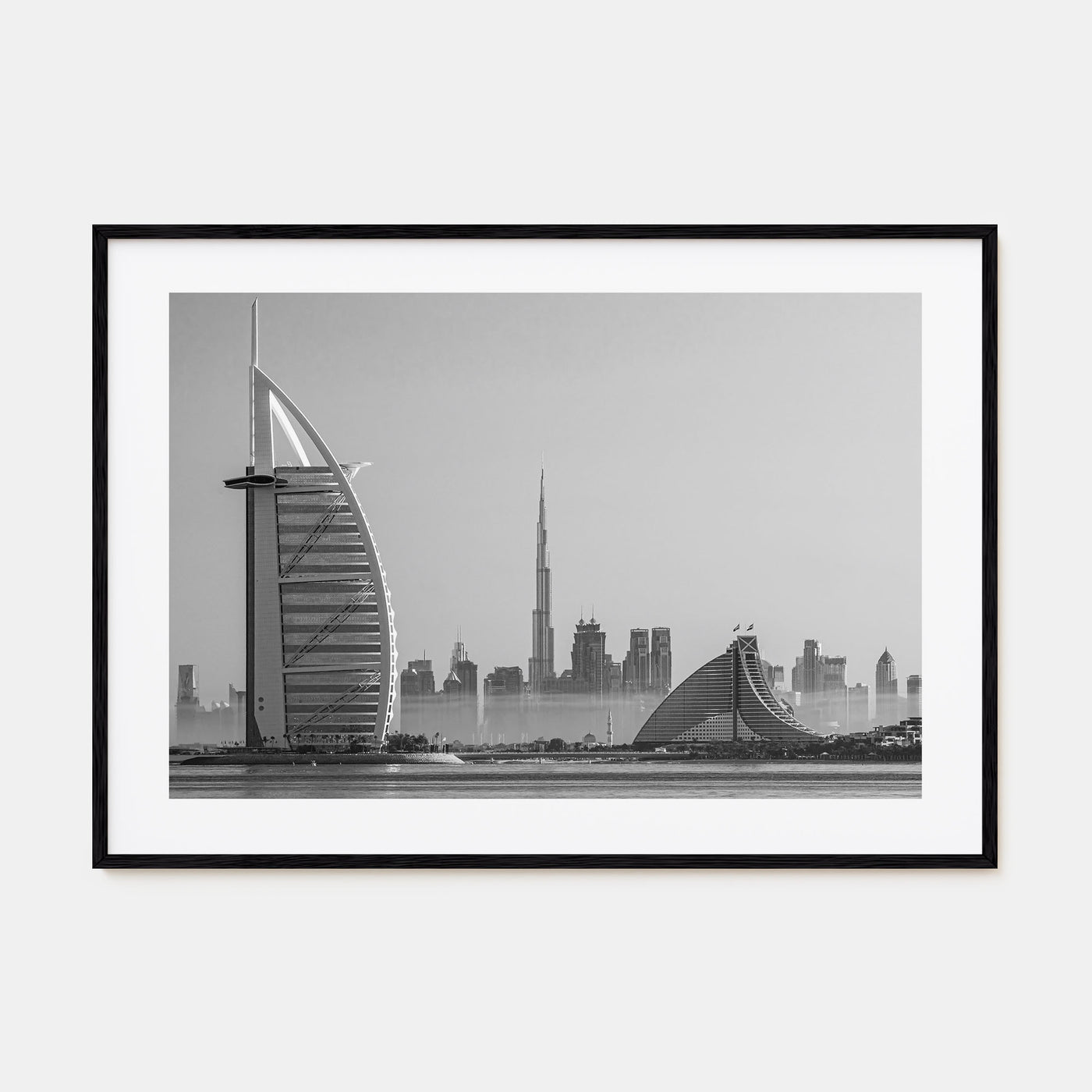 Dubai Landscape B&W Poster
