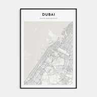 Dubai Map Portrait Poster