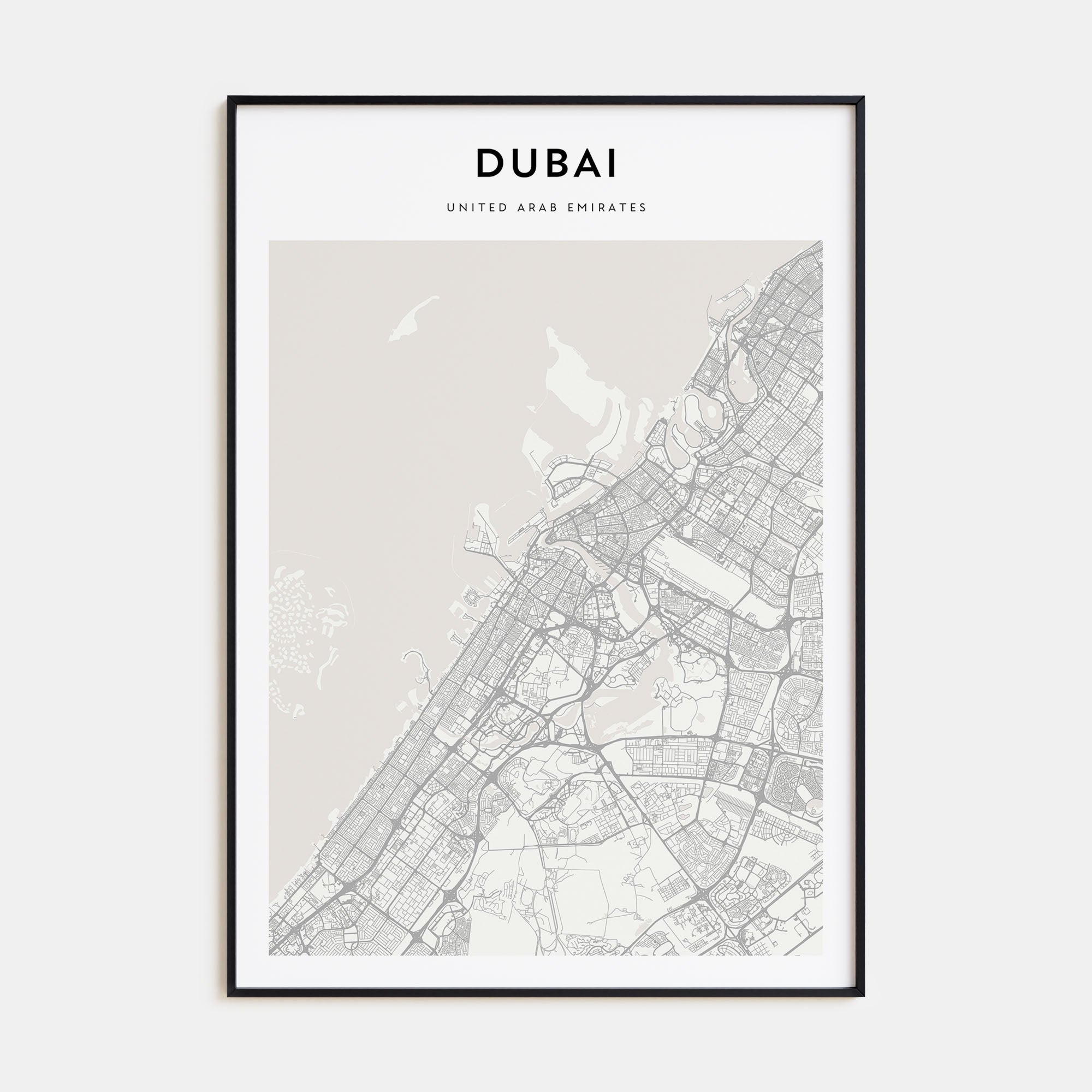 Dubai Map Portrait Poster