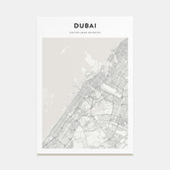 Dubai Map Portrait Poster