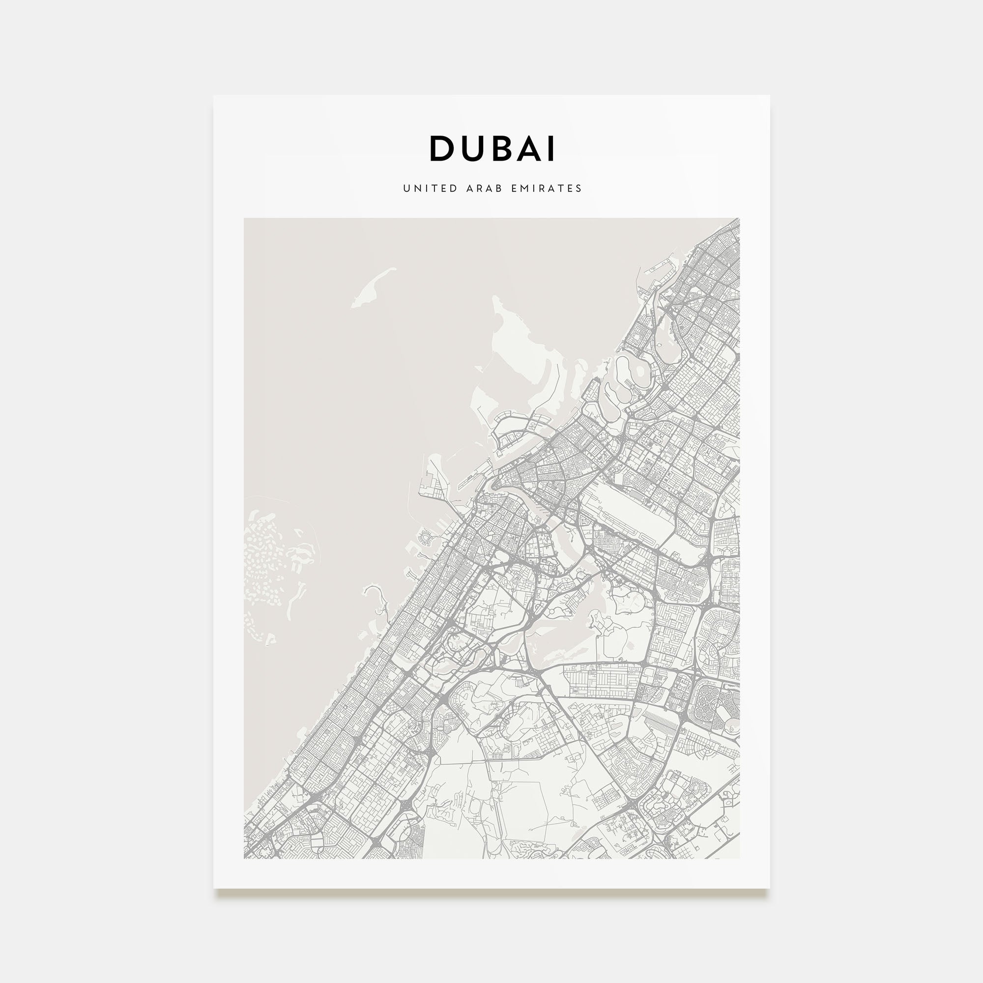 Dubai Map Portrait Poster