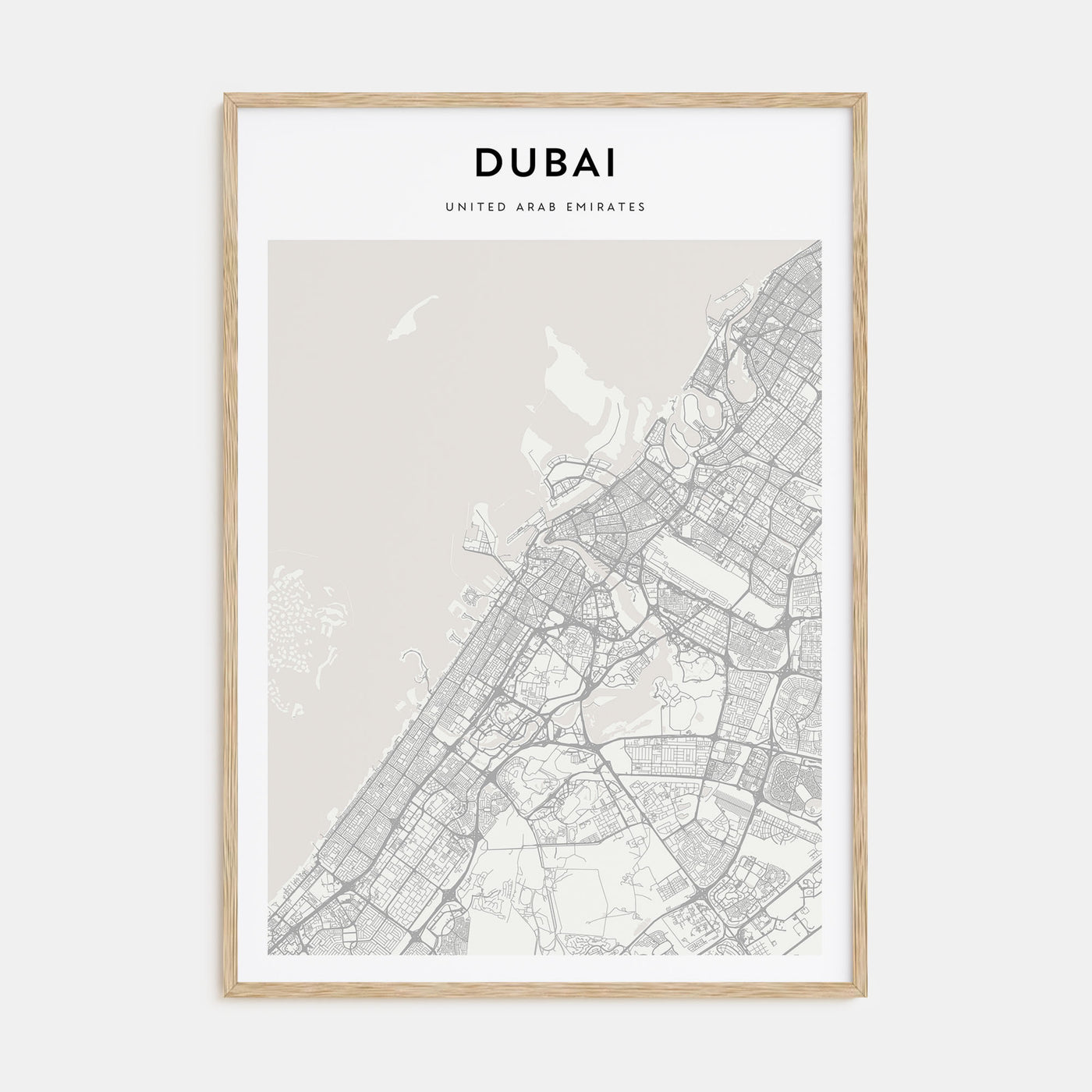 Dubai Map Portrait Poster