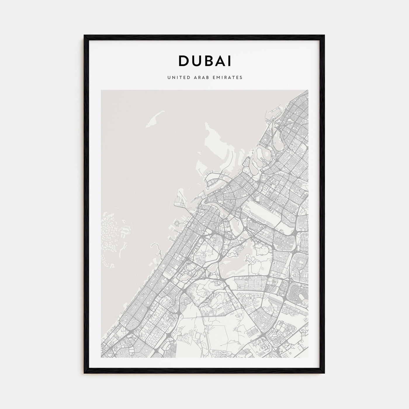 Dubai Map Portrait Poster