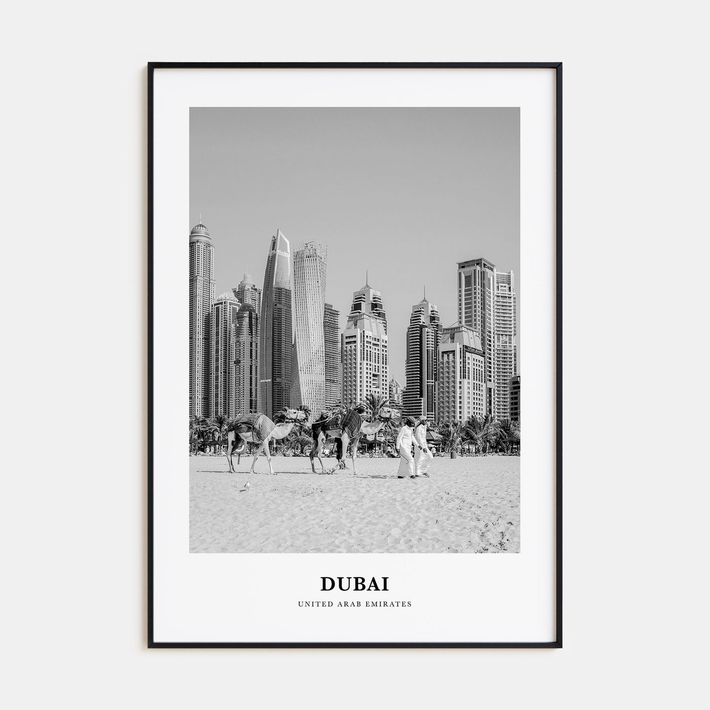 Dubai Portrait B&W No 1 Poster