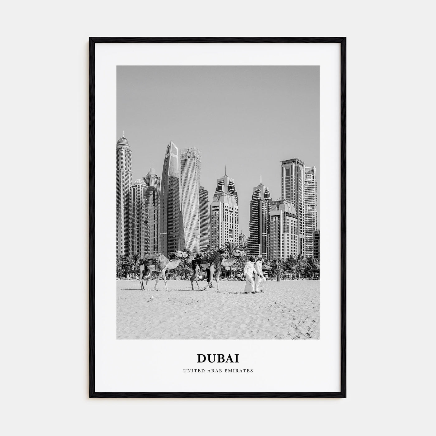 Dubai Portrait B&W No 1 Poster