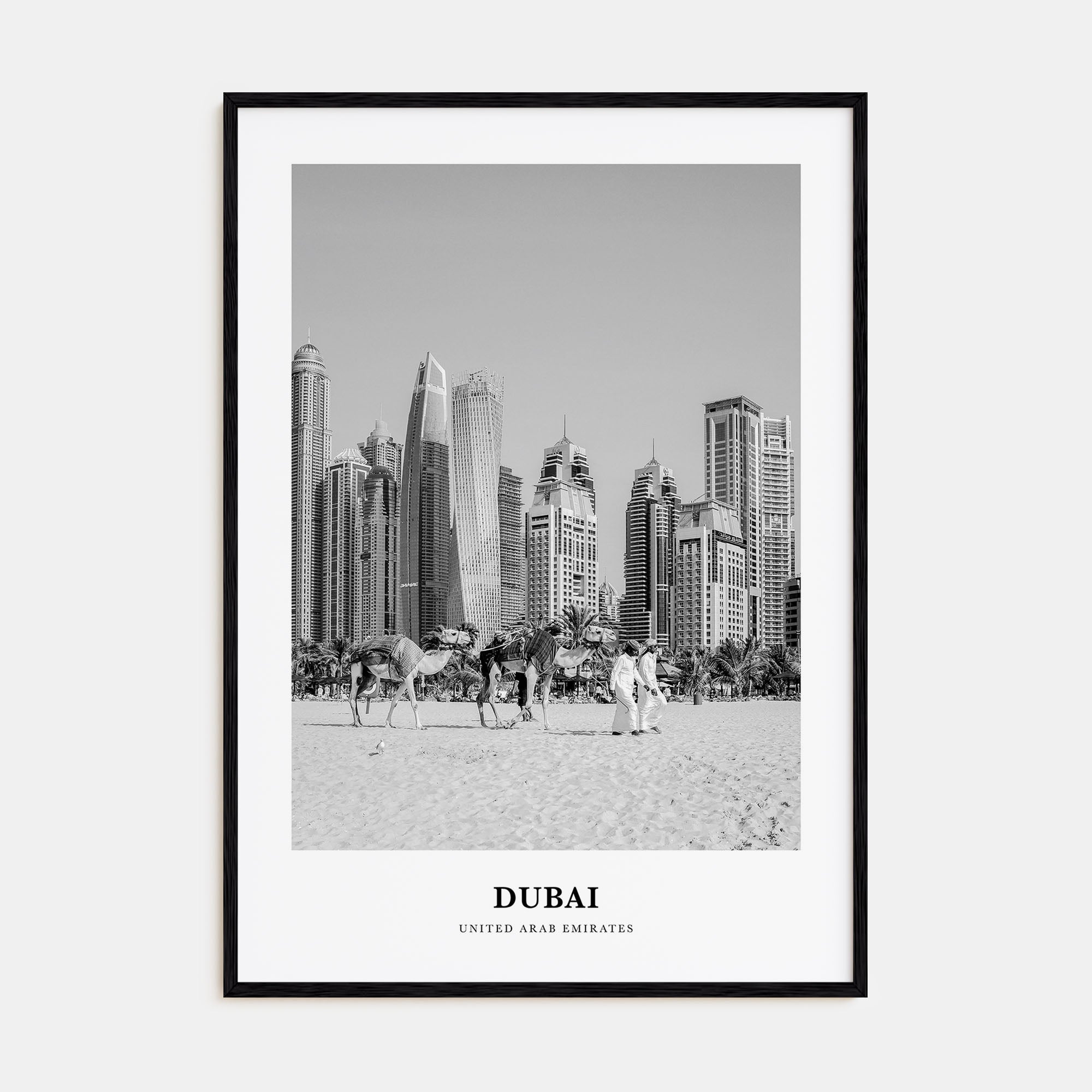 Dubai Portrait B&W No 1 Poster