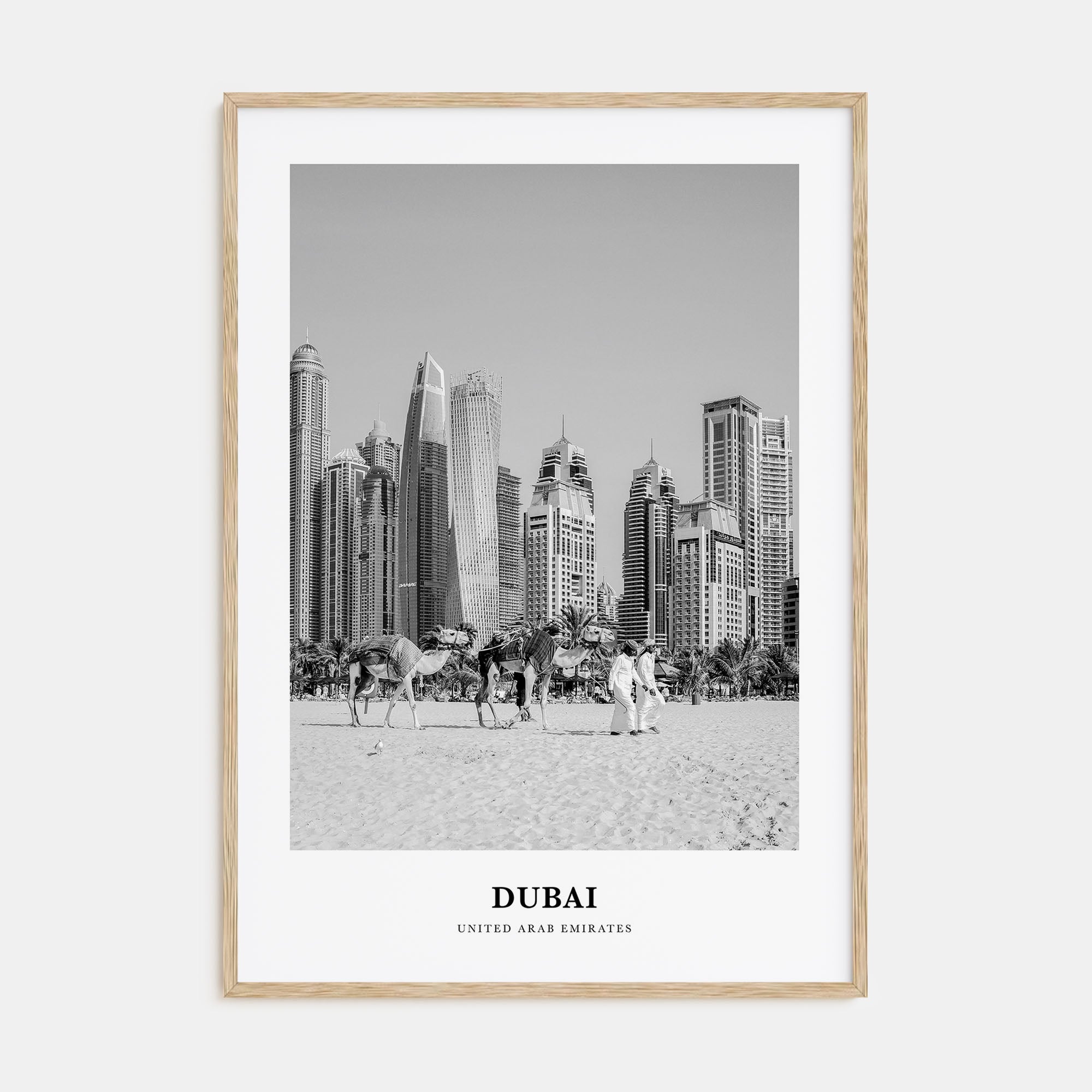 Dubai Portrait B&W No 1 Poster