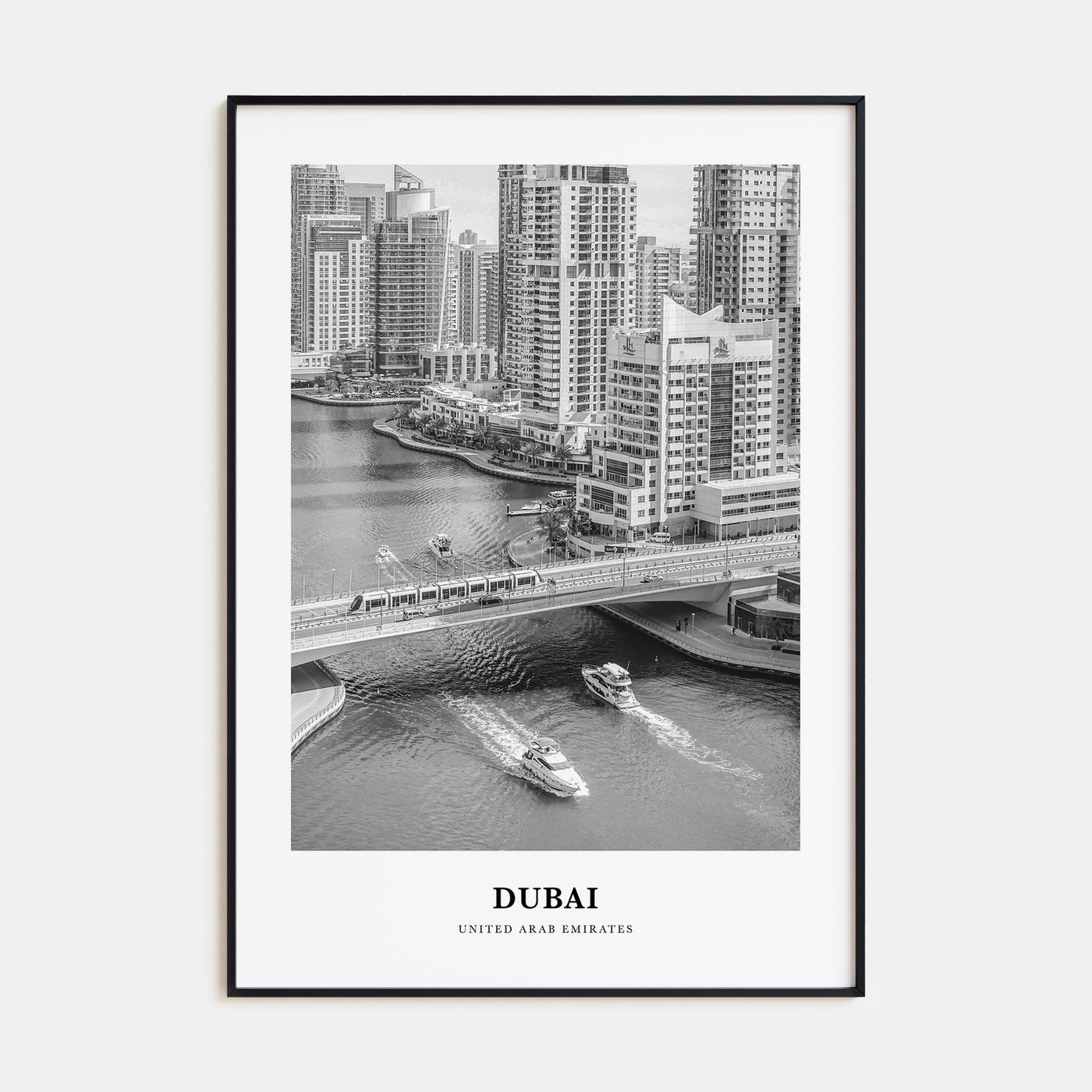 Dubai Portrait B&W No 2 Poster