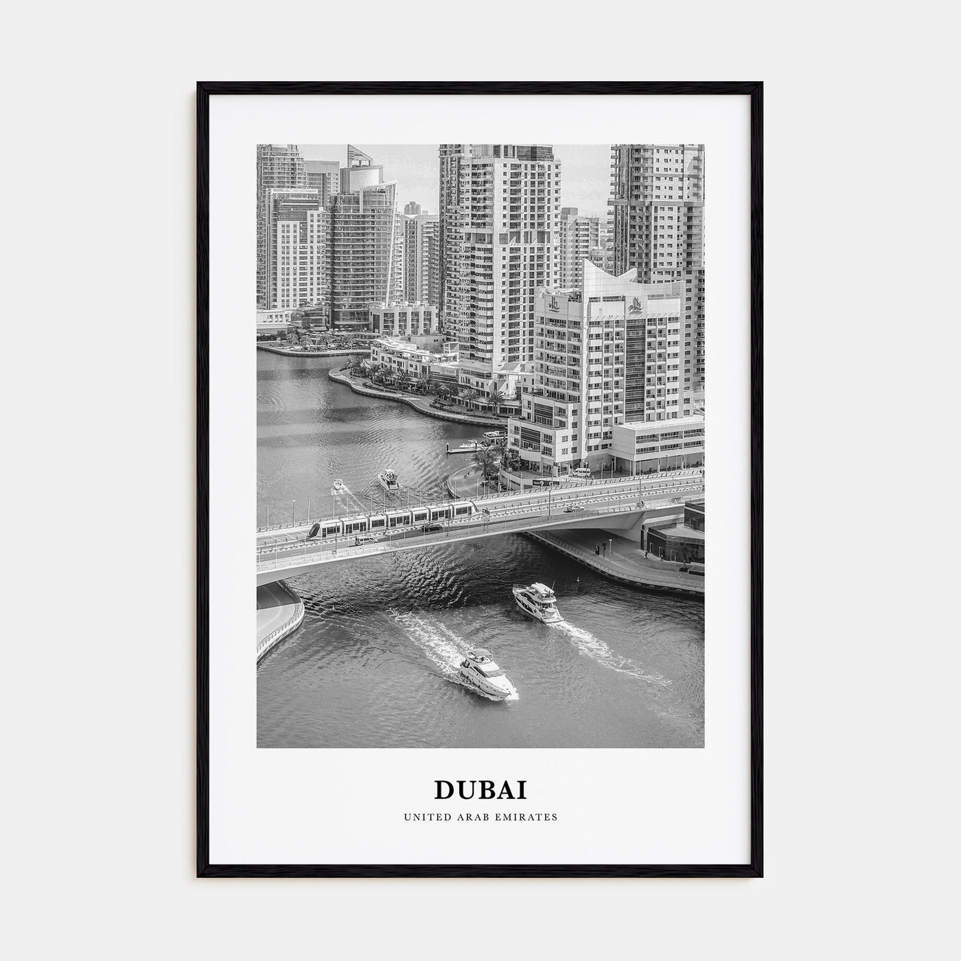 Dubai Portrait B&W No 2 Poster