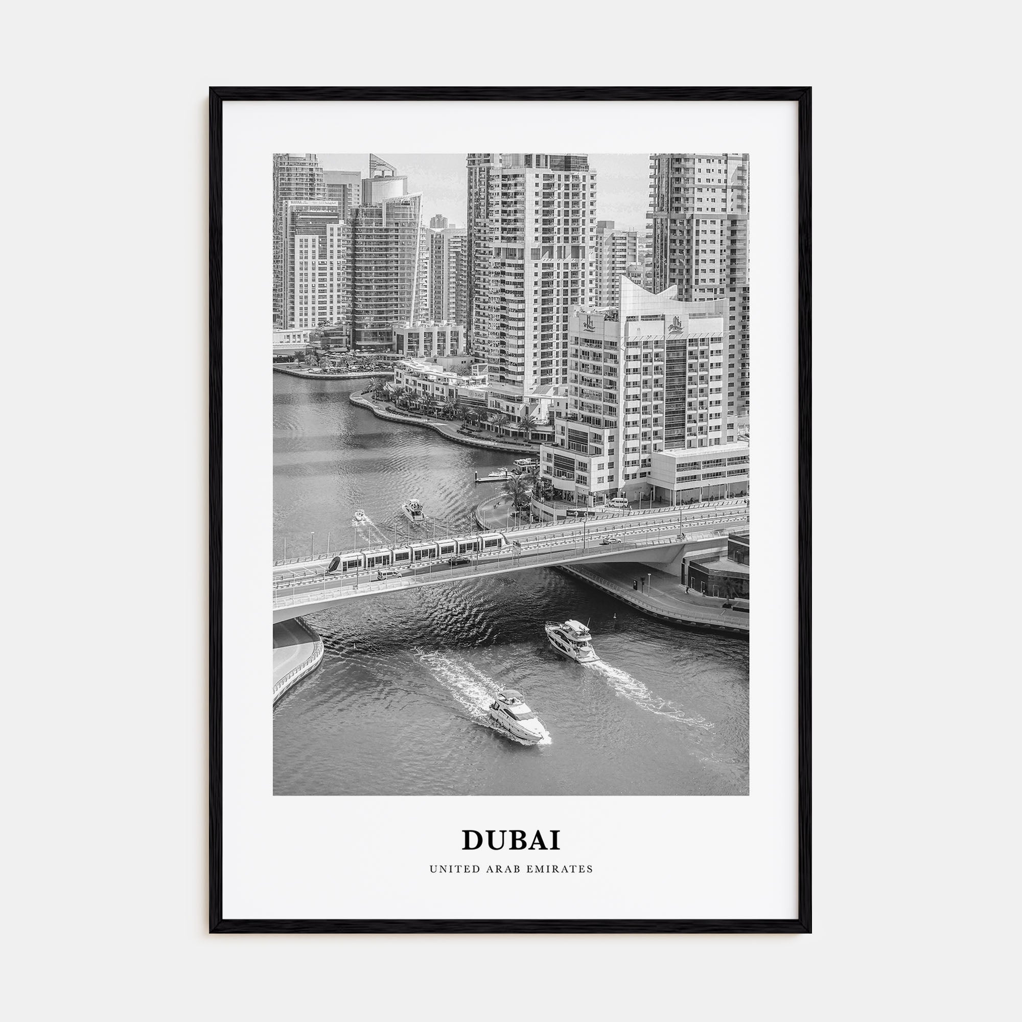 Dubai Portrait B&W No 2 Poster