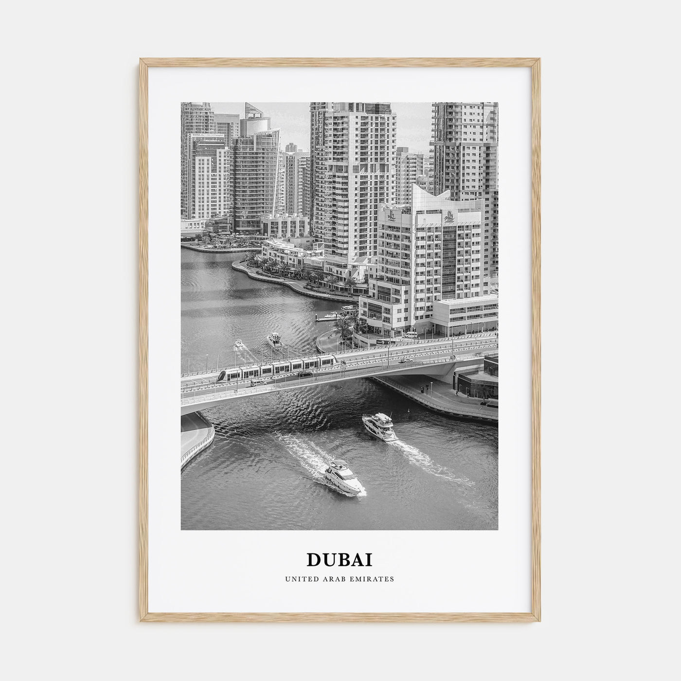 Dubai Portrait B&W No 2 Poster