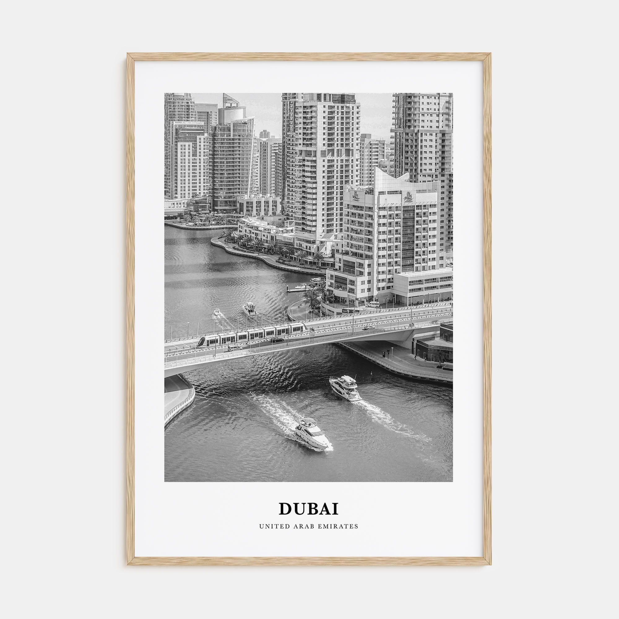 Dubai Portrait B&W No 2 Poster