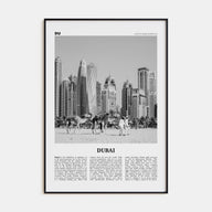 Dubai Travel B&W No 1 Poster