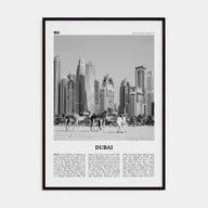 Dubai Travel B&W No 1 Poster