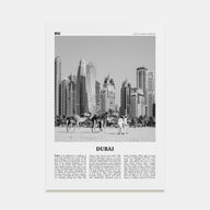 Dubai Travel B&W No 1 Poster
