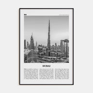 Dubai Travel B&W No 2 Poster