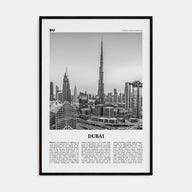 Dubai Travel B&W No 2 Poster