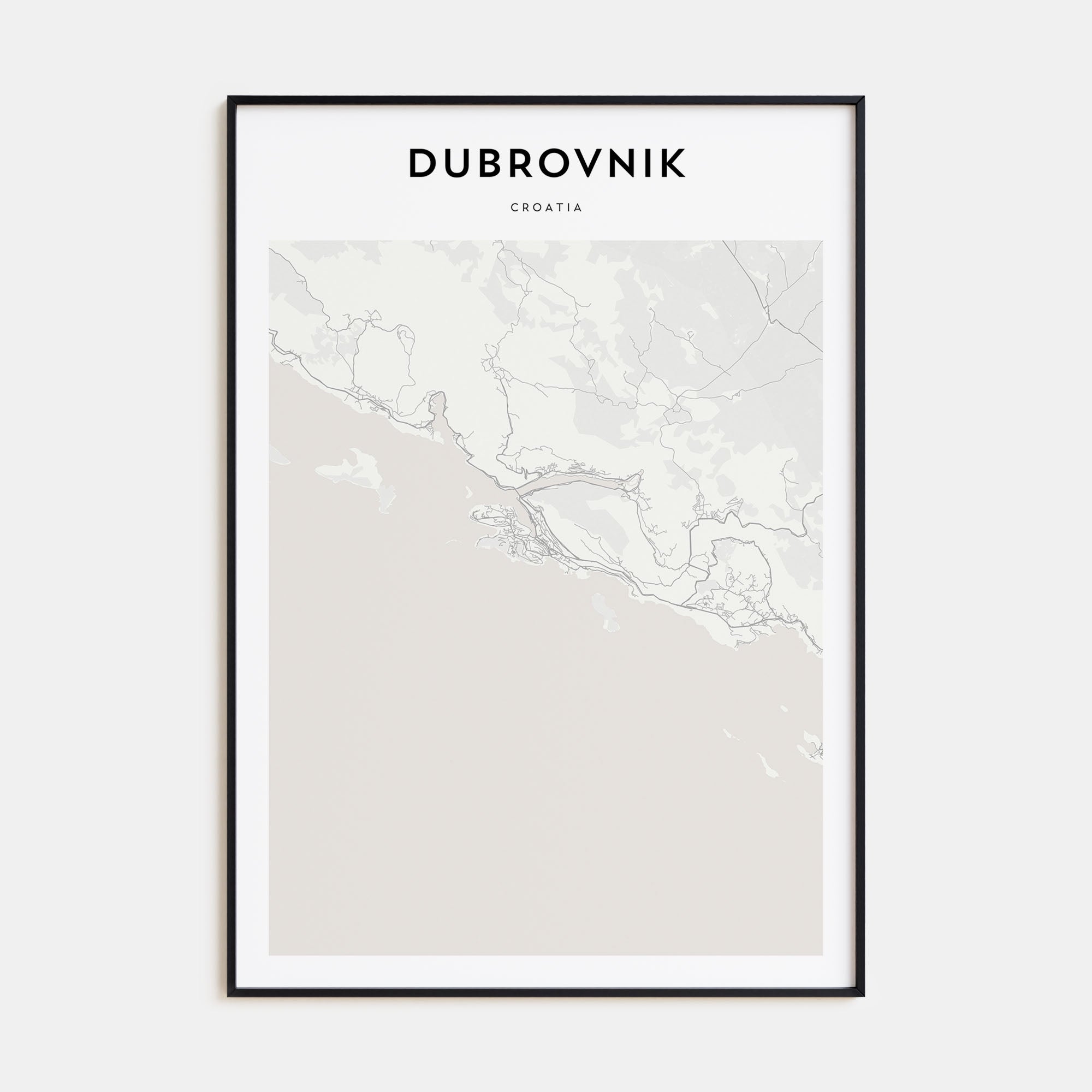 Dubrovnik Map Portrait Poster