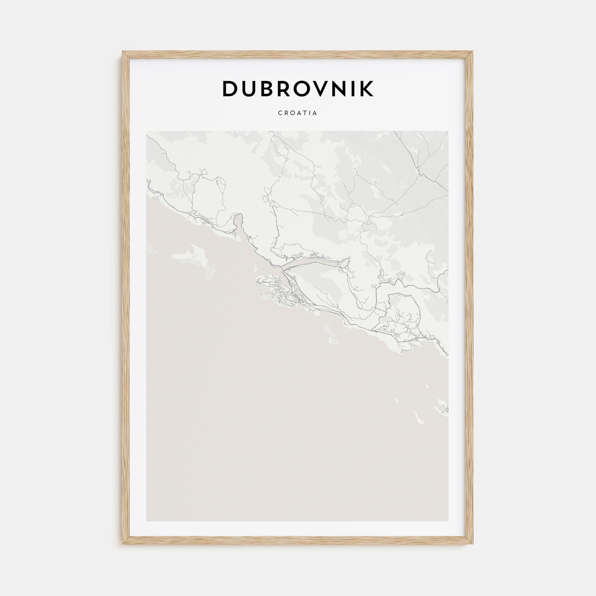 Dubrovnik Map Portrait Poster