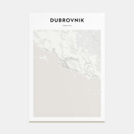 Dubrovnik Map Portrait Poster
