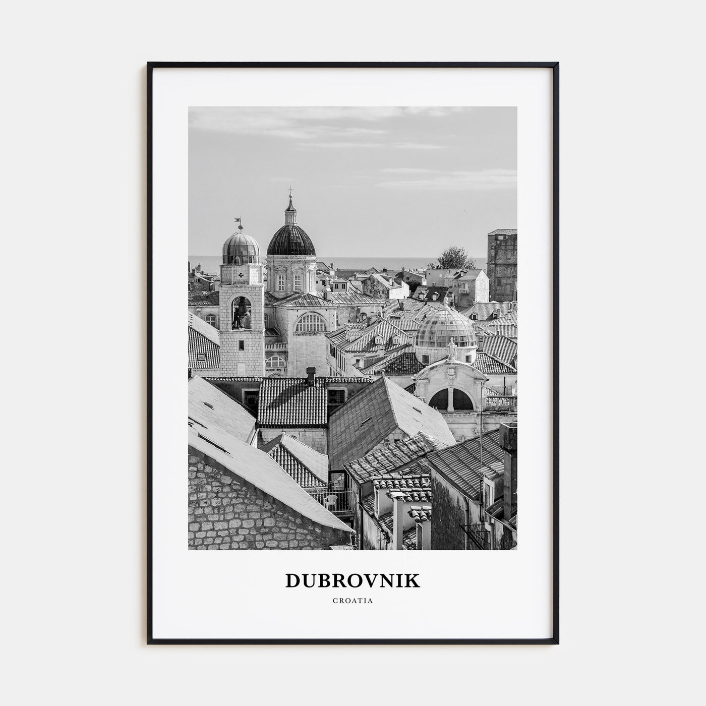 Dubrovnik Portrait B&W Poster