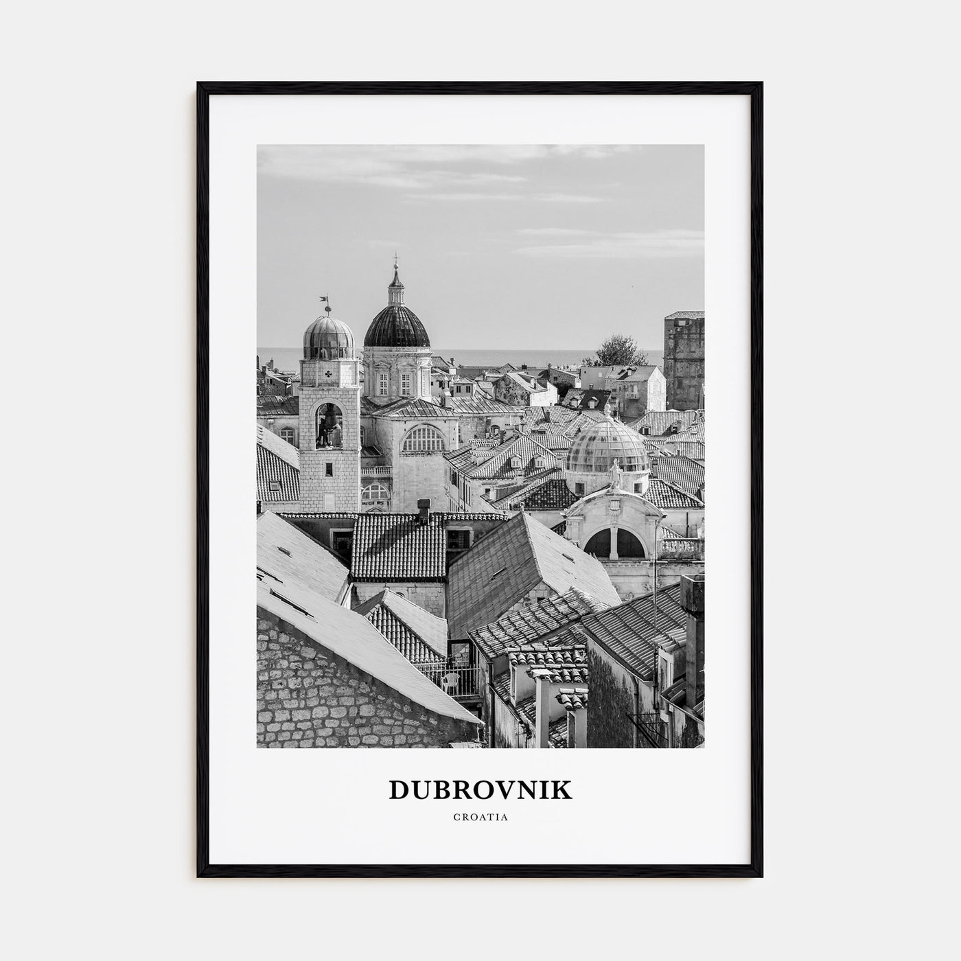 Dubrovnik Portrait B&W Poster