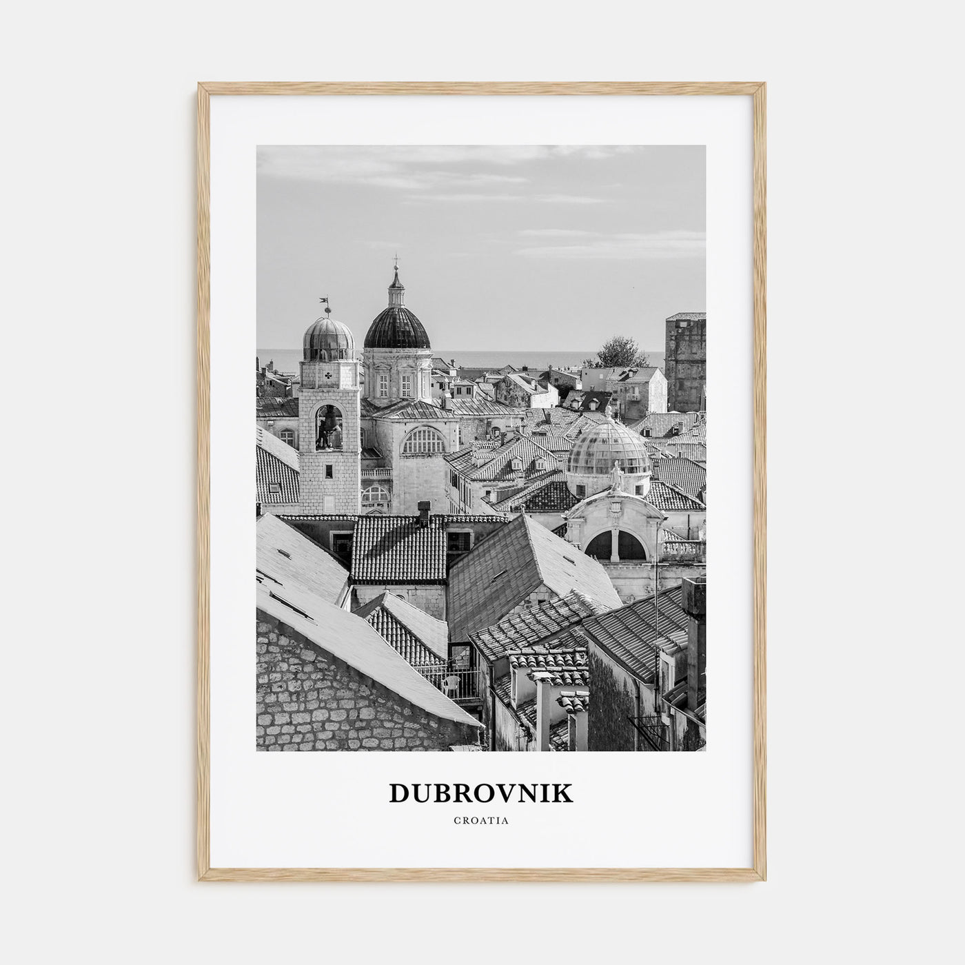 Dubrovnik Portrait B&W Poster