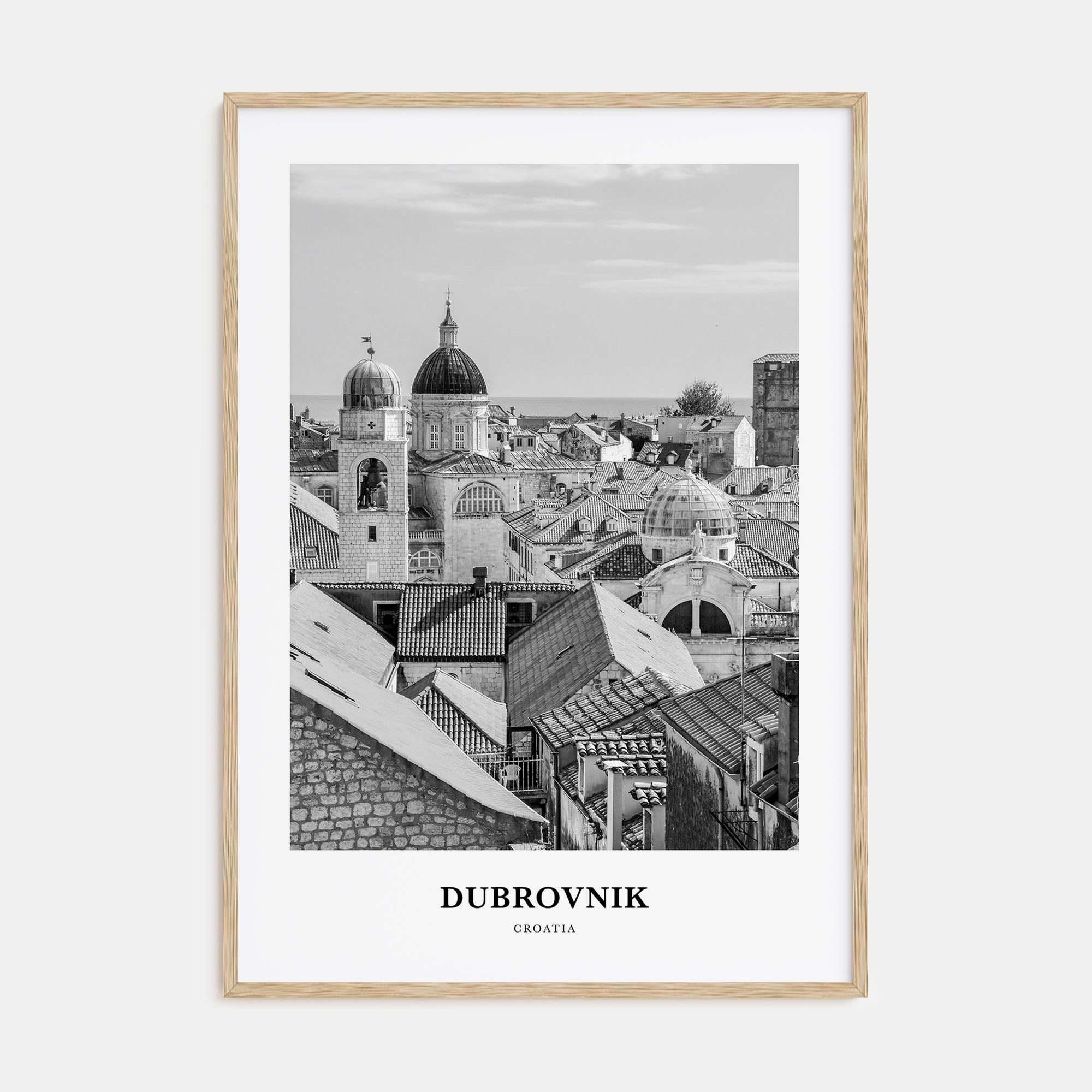 Dubrovnik Portrait B&W Poster