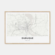 Dubuque Map Landscape Poster