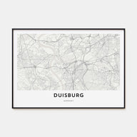 Duisburg Map Landscape Poster