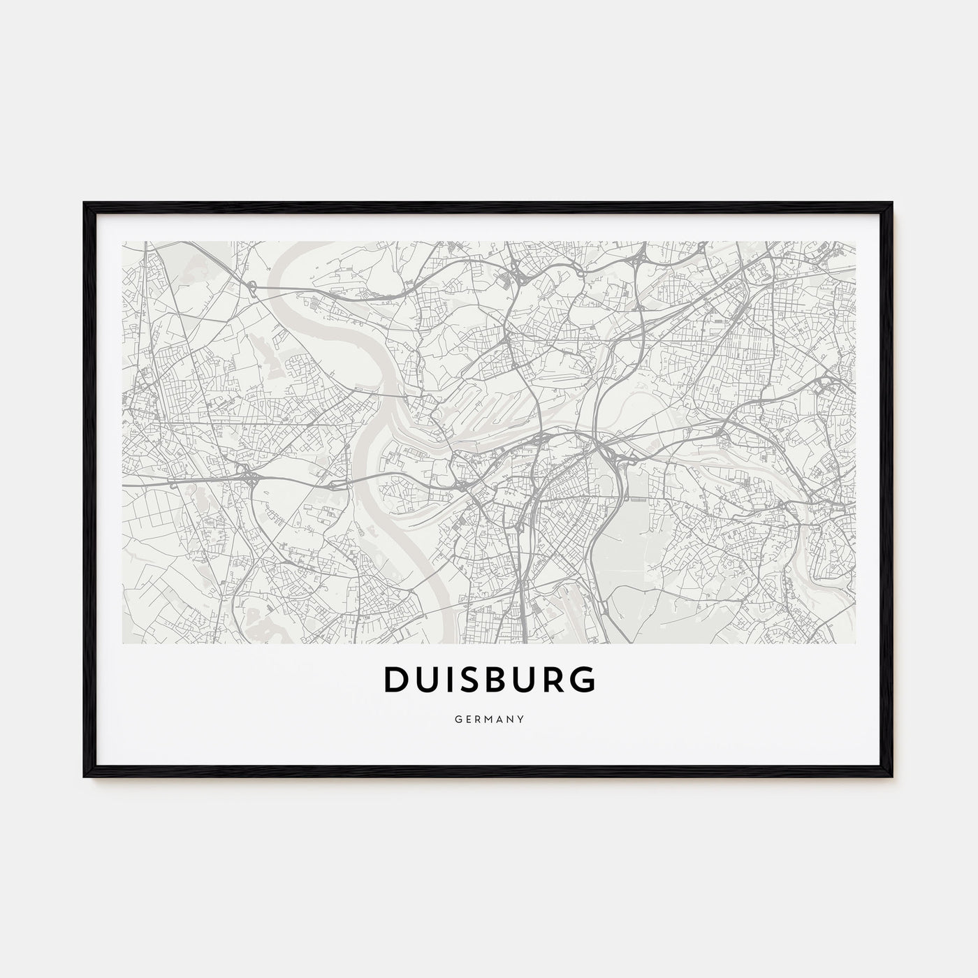 Duisburg Map Landscape Poster