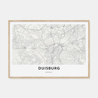 Duisburg Map Landscape Poster