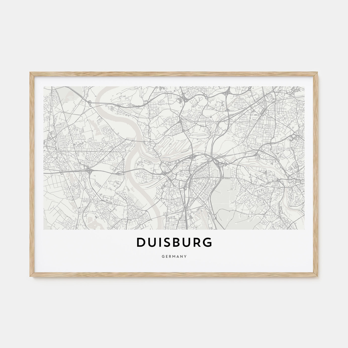 Duisburg Map Landscape Poster