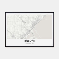 Duluth Map Landscape Poster