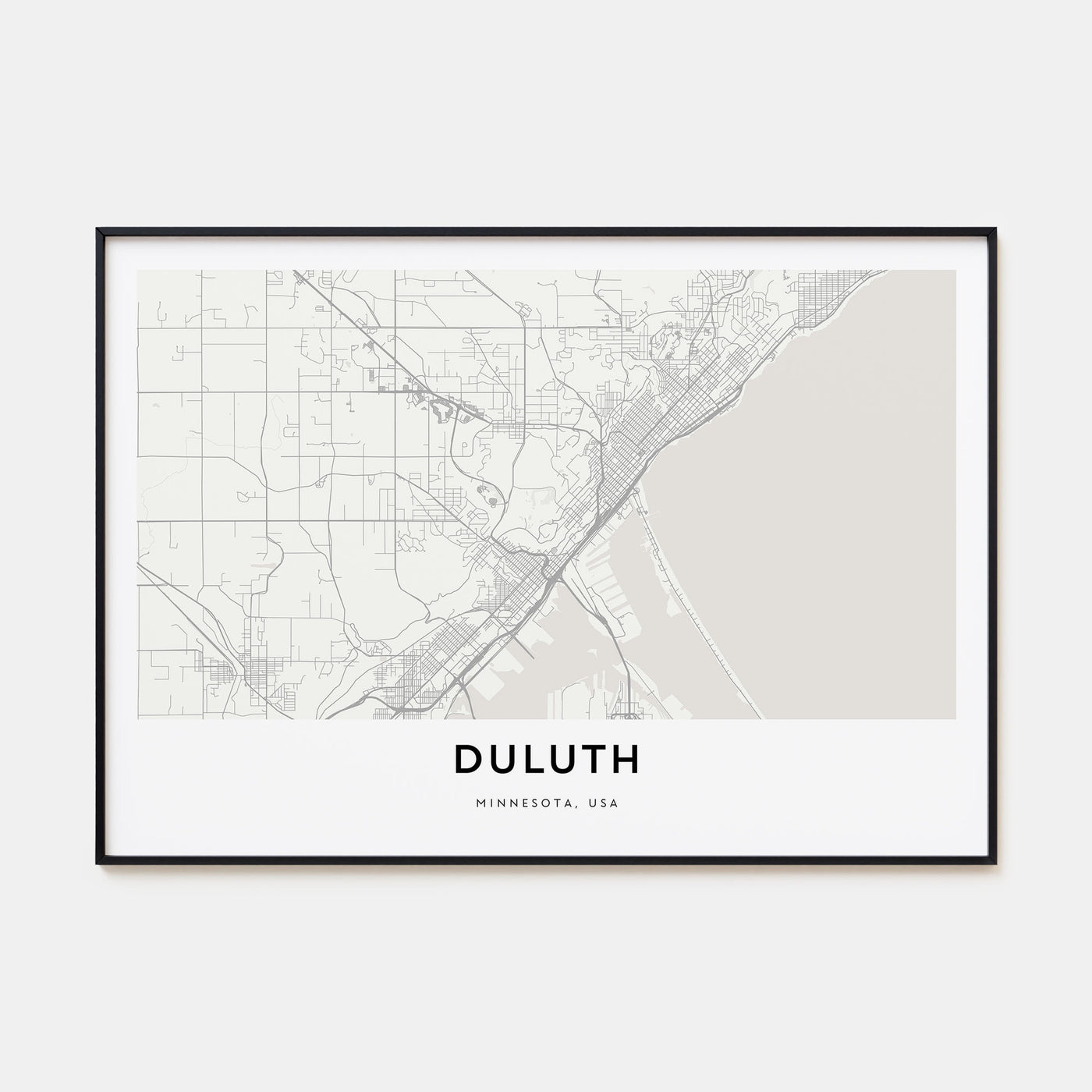 Duluth Map Landscape Poster