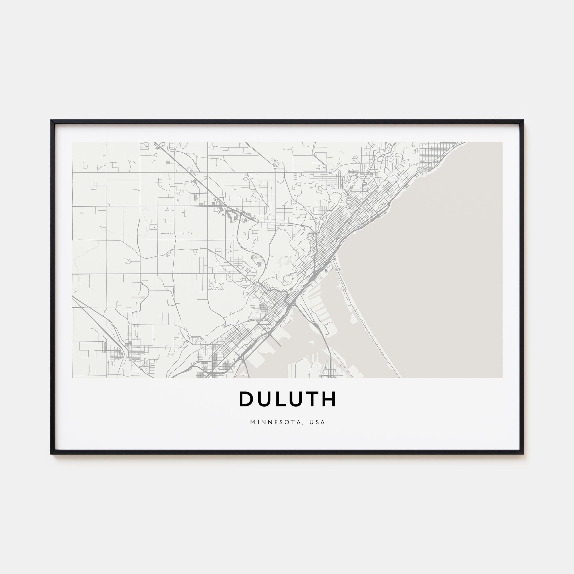 Duluth Map Landscape Poster