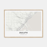 Duluth Map Landscape Poster