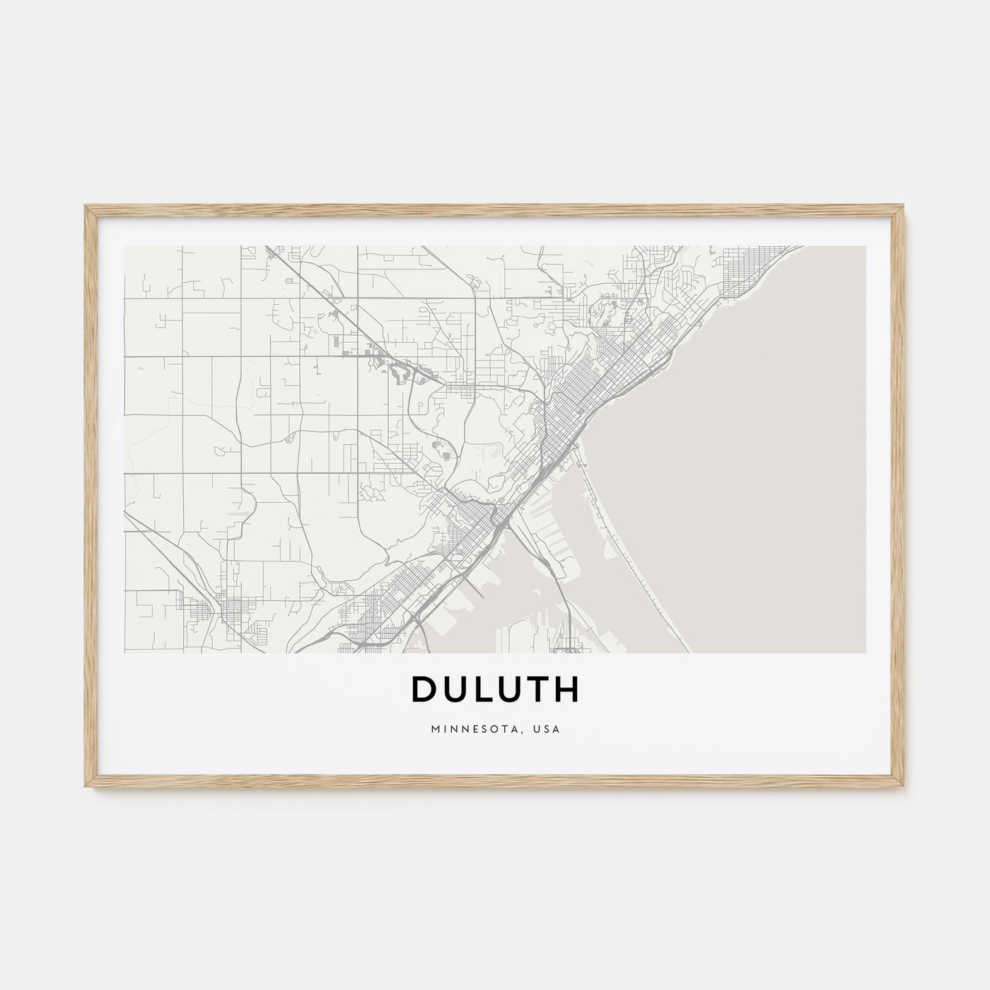 Duluth Map Landscape Poster