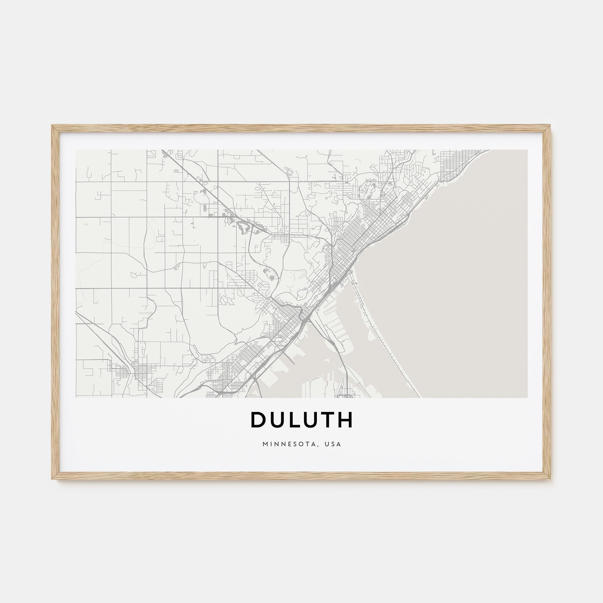 Duluth Map Landscape Poster