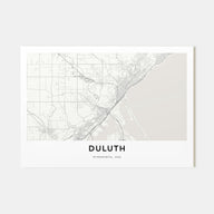 Duluth Map Landscape Poster