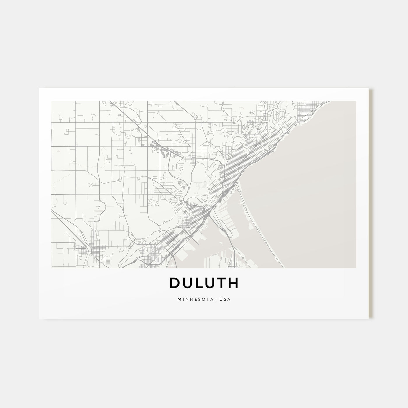 Duluth Map Landscape Poster