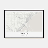 Duluth Map Landscape Poster