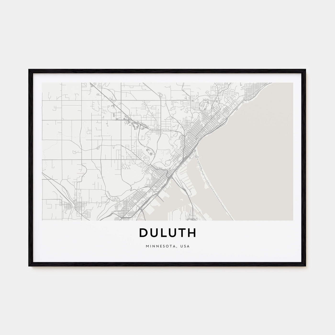 Duluth Map Landscape Poster