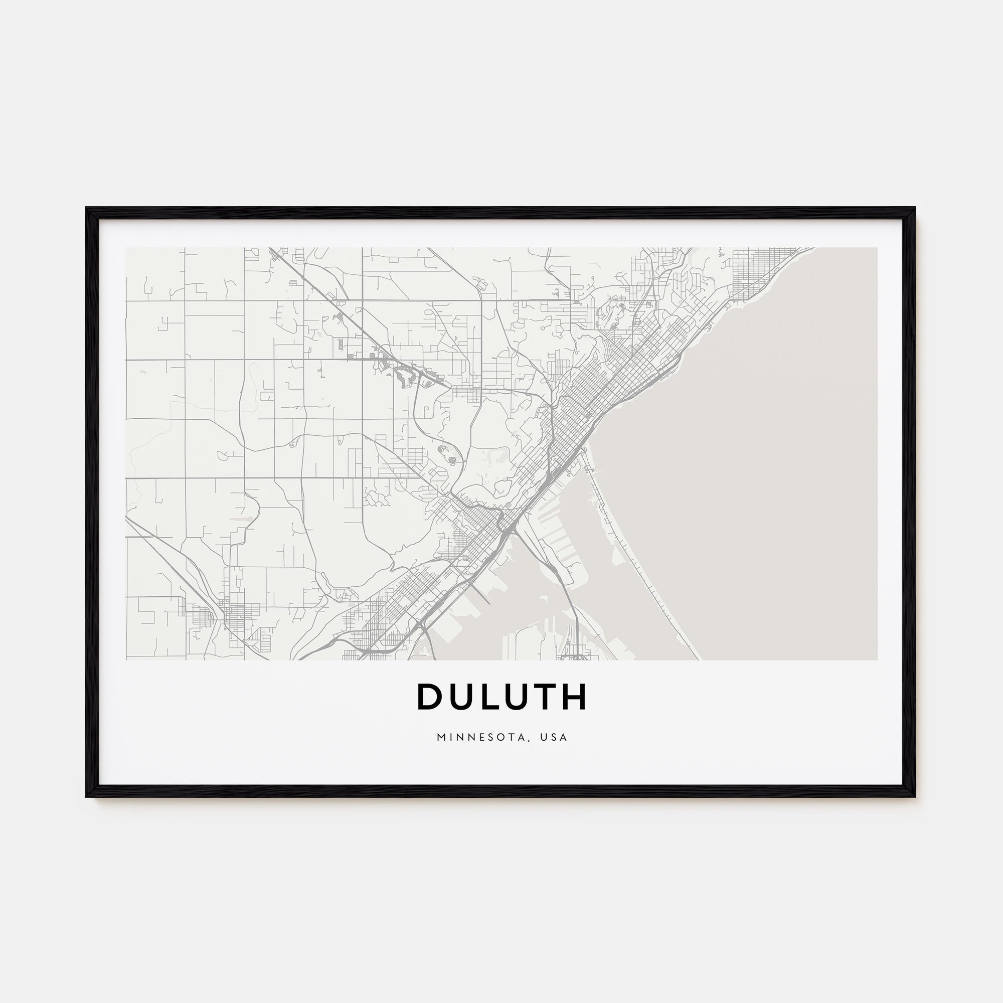 Duluth Map Landscape Poster