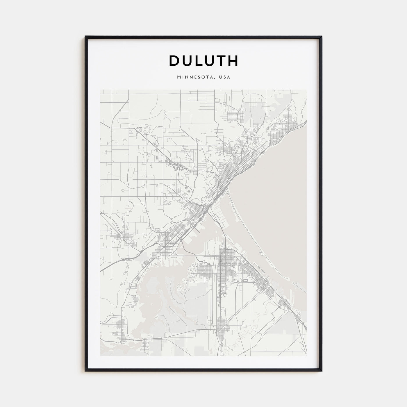 Duluth Map Portrait Poster