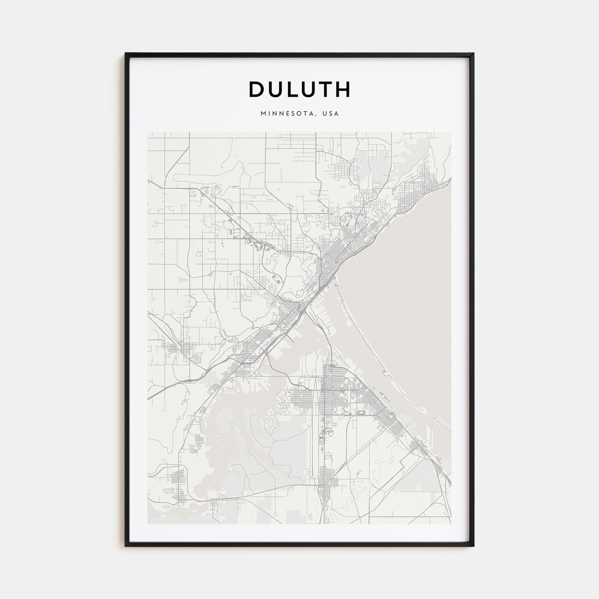 Duluth Map Portrait Poster