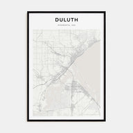 Duluth Map Portrait Poster