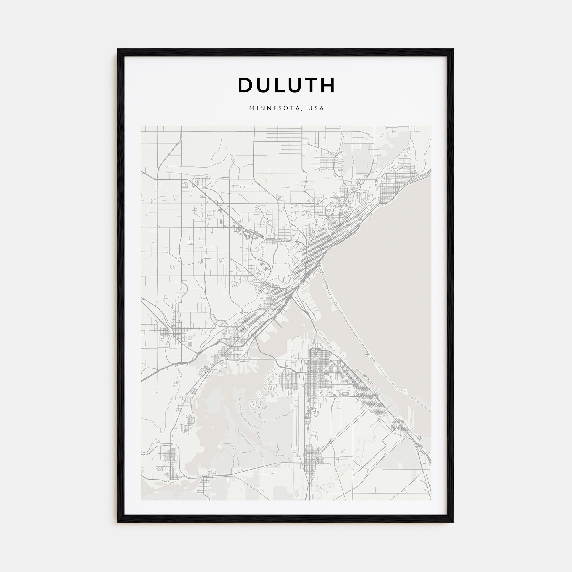 Duluth Map Portrait Poster