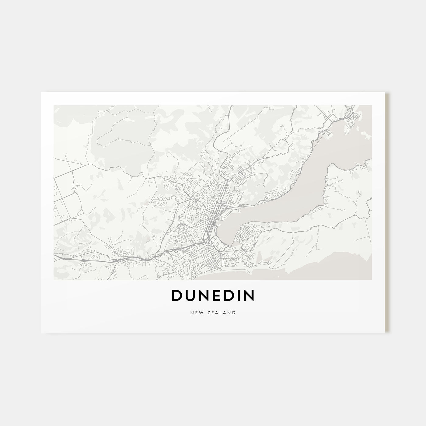 Dunedin Map Landscape Poster